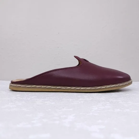 CHARIX Bordeaux Leather Mules