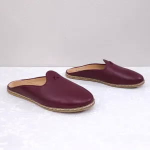 CHARIX Bordeaux Leather Mules