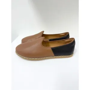 Charix Camel Black Slip-On Comfort Flats Shoes 37 7