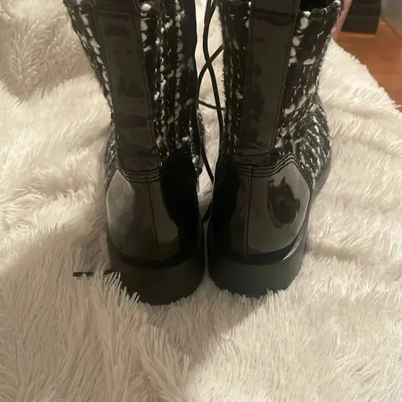 Charles &amp; Keith Stylish Black and White Women's Boots
