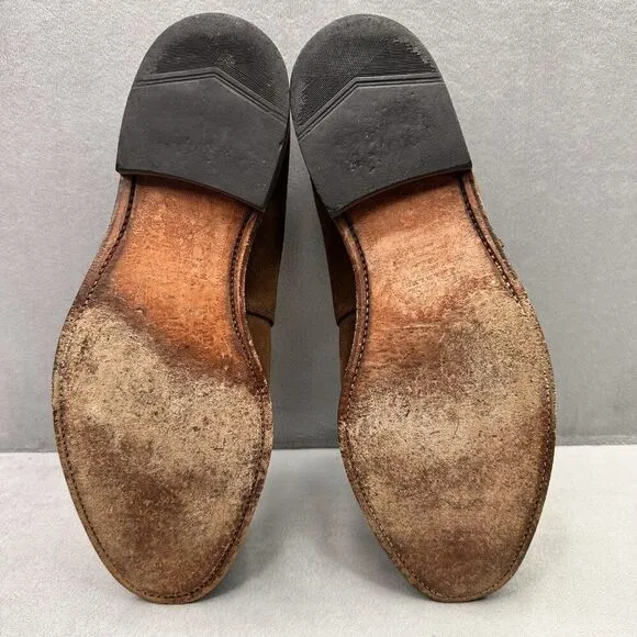 Charles Tyrwhitt Mens Size 10 (UK 9) Loafers Brown Leather Dress Shoes Buckle