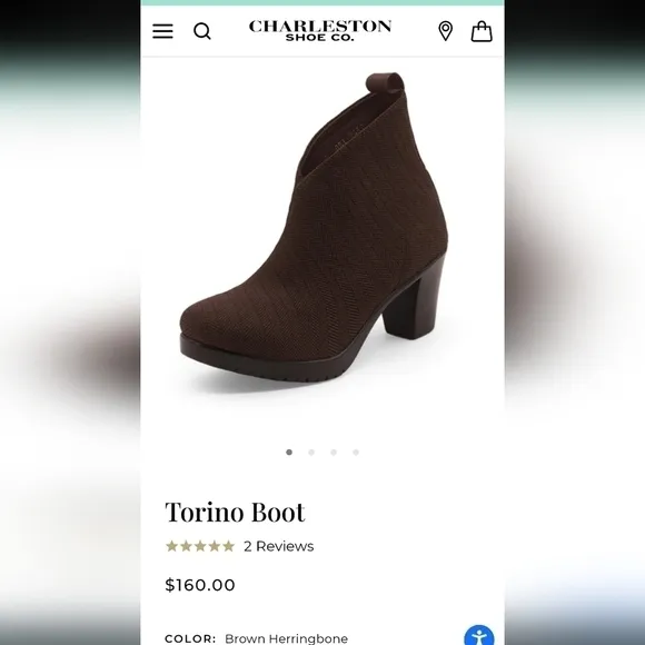 ✨️Charleston Torino Herringbone Brown Booties . Size 9