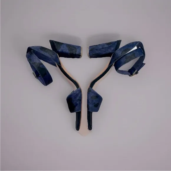 Charlotte Stone Heels Sandals Blue Size 7