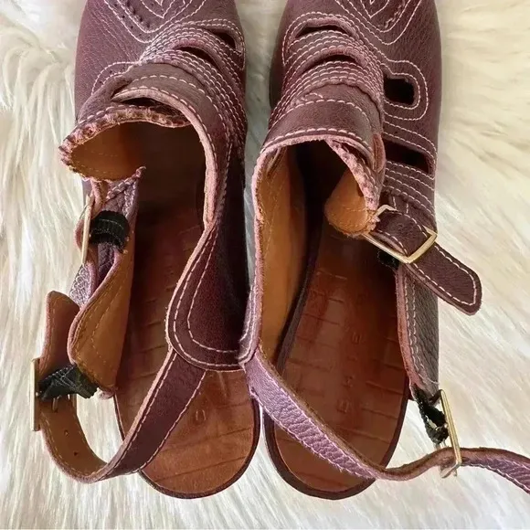 Chie Mihara Leather Heels Shoes Sz 39/ 8.5  Made In Spain