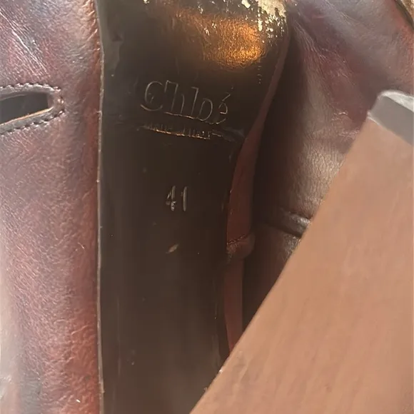 Chloe academia Shoes 9.5 Pump Peddle Leather Heels steampunk