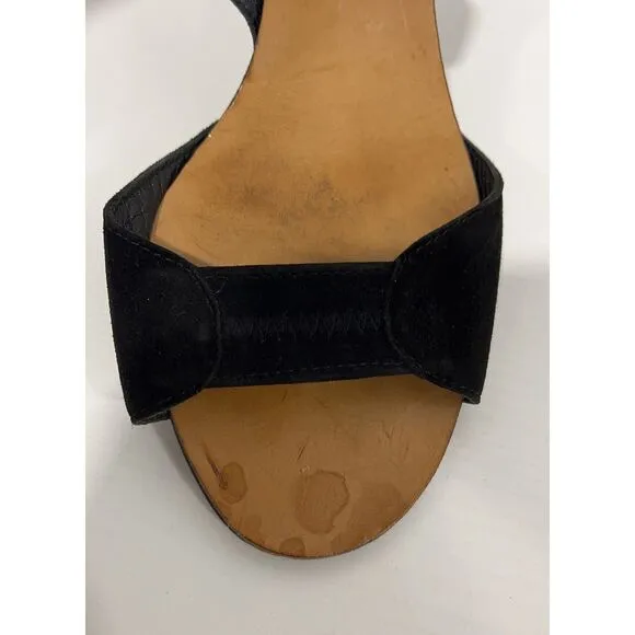 Chloe Black Suede Sandals. Size 8.5