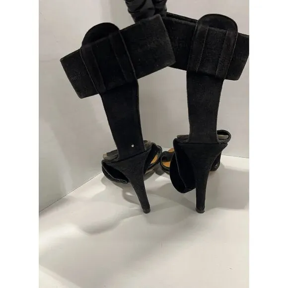 Chloe Black Suede Sandals. Size 8.5