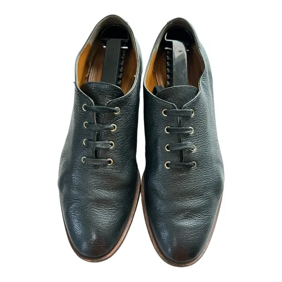 Chloe Lace Up Derby Black Leather Women's Shoes Size  37.5 EU/7.5 US