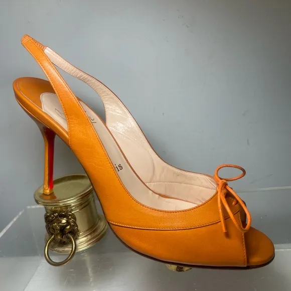 Christian Louboutin leather singback sandals sz 40 US 8.5 made in italy