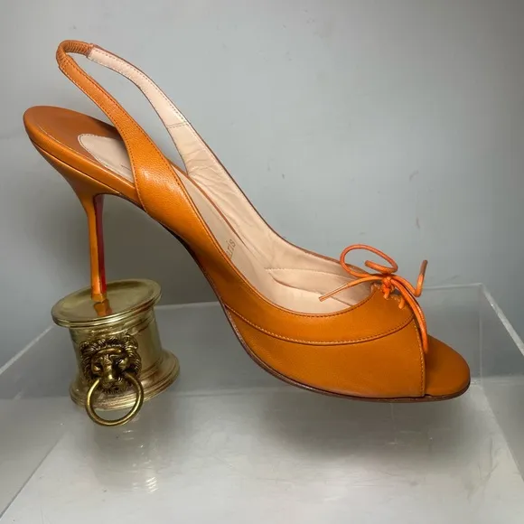 Christian Louboutin leather singback sandals sz 40 US 8.5 made in italy