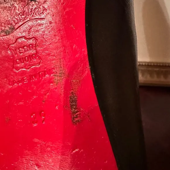 Christian Louboutin Love Flats Shoes EU 39 Red Black
