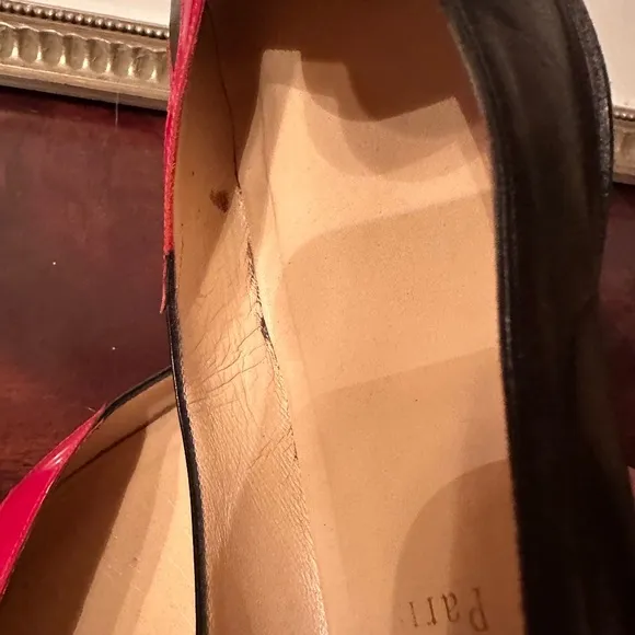 Christian Louboutin Love Flats Shoes EU 39 Red Black