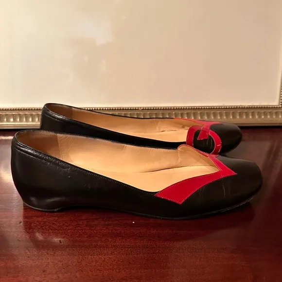 Christian Louboutin Love Flats Shoes EU 39 Red Black