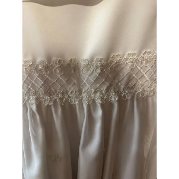 Cinderella White Embelished Sleeveless Communion or Flower Girl Dress Size 7