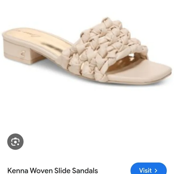 Circus By SAM edelman.  Women's Cream Woven Slide Sandals. Size 7.5