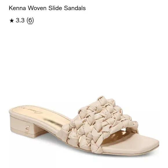 Circus By SAM edelman.  Women's Cream Woven Slide Sandals. Size 7.5