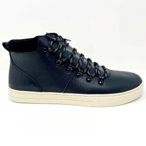 Clae Grant Black Leather Mens Premium Sneakers