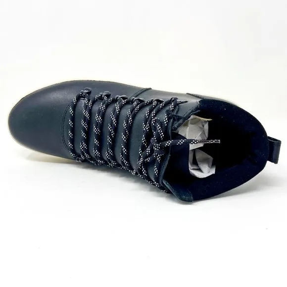 Clae Grant Black Leather Mens Premium Sneakers