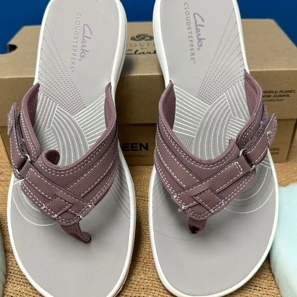 Clark cloudsteppers purple breeze sea sandals with box