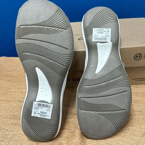Clark cloudsteppers purple breeze sea sandals with box