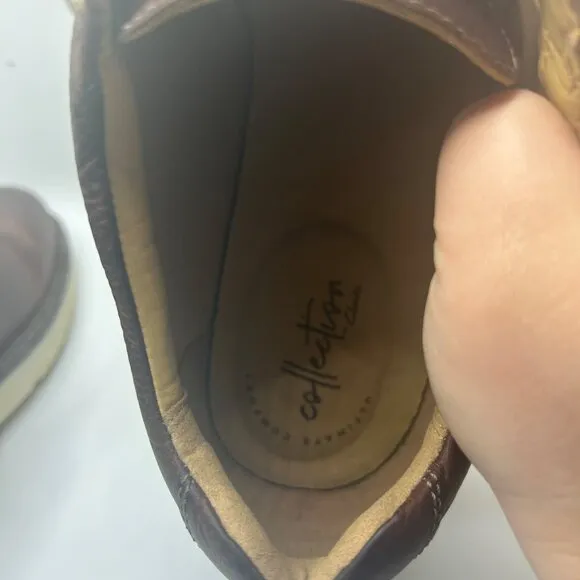 Clarks Brown Leather Casual Shoes With Lace-Up Design oxford office 13
