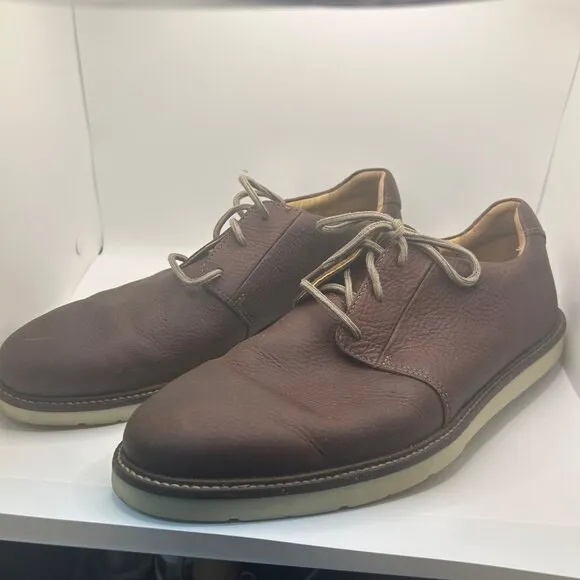 Clarks Brown Leather Casual Shoes With Lace-Up Design oxford office 13