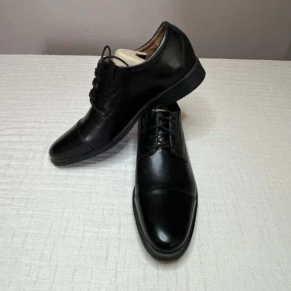 Clarks Collection Men's Dress Shoes Size 14M Black Leather Cap Toe Oxford 15770