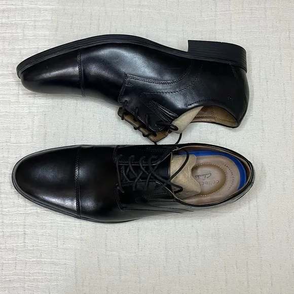 Clarks Collection Men's Dress Shoes Size 14M Black Leather Cap Toe Oxford 15770