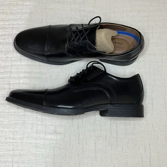 Clarks Collection Men's Dress Shoes Size 14M Black Leather Cap Toe Oxford 15770