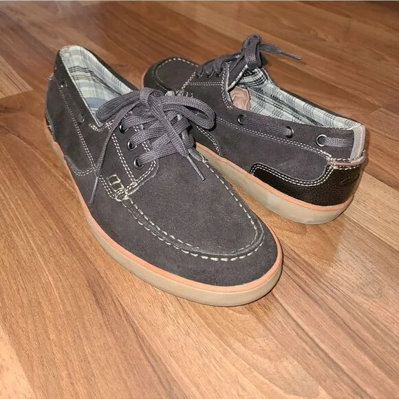 Clarks Dark Brown Higley Lace Casual Shoes Mens Size 9.5M
