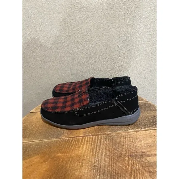 Clarks Mens Gorwin Slip On Buffalo Check Shoes size 8.5