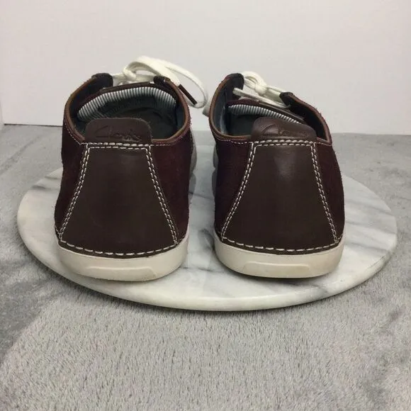 Clarks Weaver 26068077 Mens Burgundy‎ Suede Lace Ups Casual Shoes
