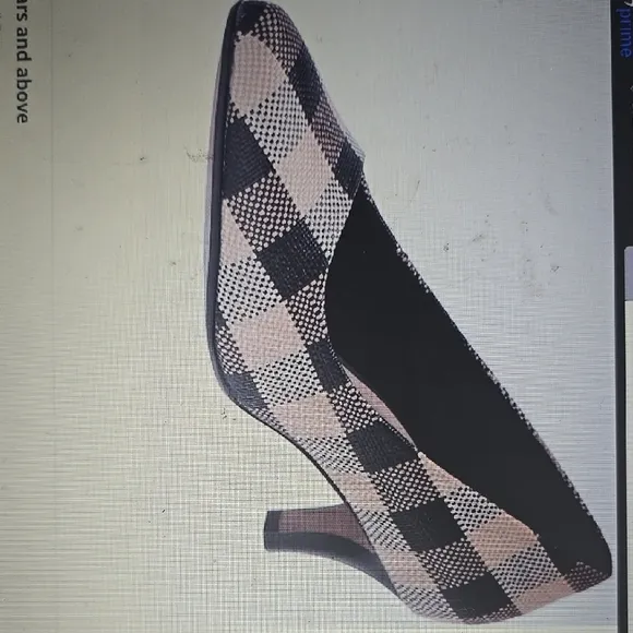Clarks Women's Linvale Jerica Pump, Black Plaid Synthetic, 6.5