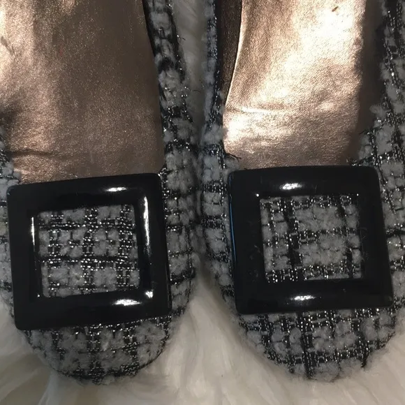 Claudia Ciuti Tweed Flats Shoes