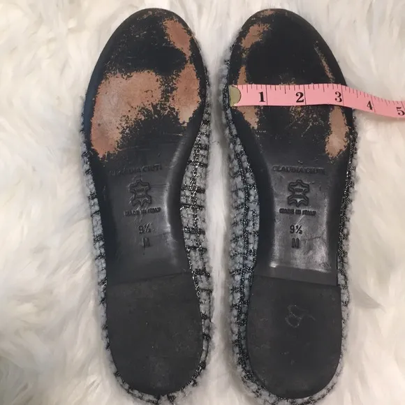 Claudia Ciuti Tweed Flats Shoes