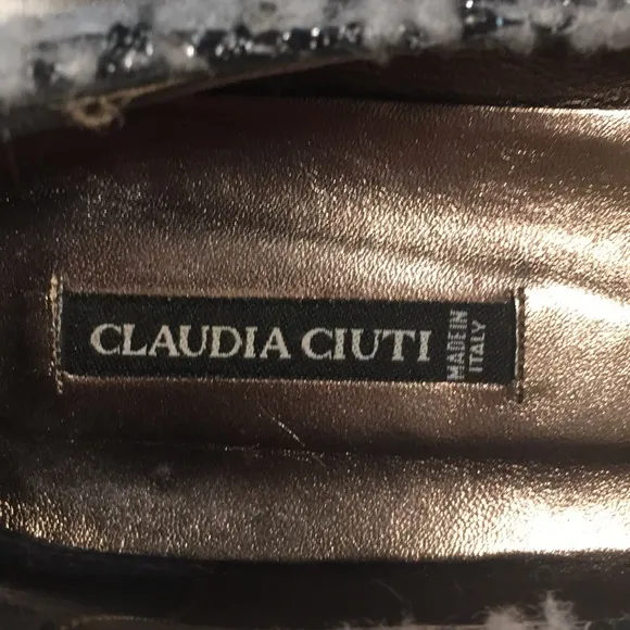Claudia Ciuti Tweed Flats Shoes