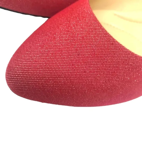 Coach and Four Melina Shimmery Ballet Flats Shoes Cushioned Red Size 10