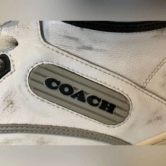 Coach Distressed leather and suede high-Top Sneakers/*Rare*Brand New!!! Unisex