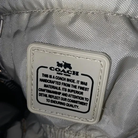 Coach girls white boots so 5 B