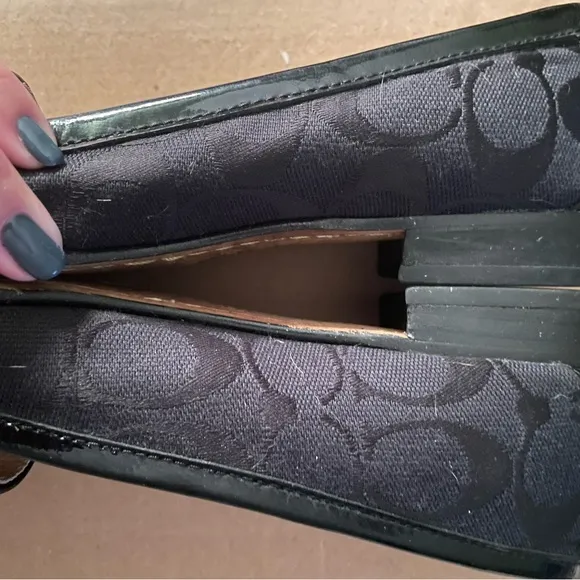 Coach Logo Black Loafers