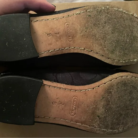 Coach Logo Black Loafers