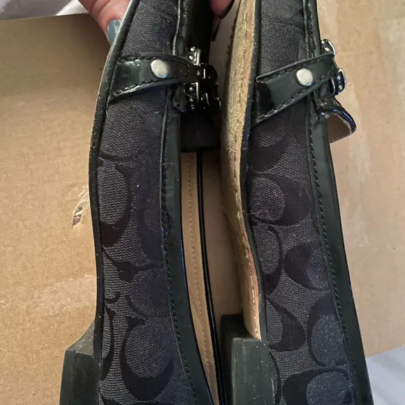 Coach Logo Black Loafers