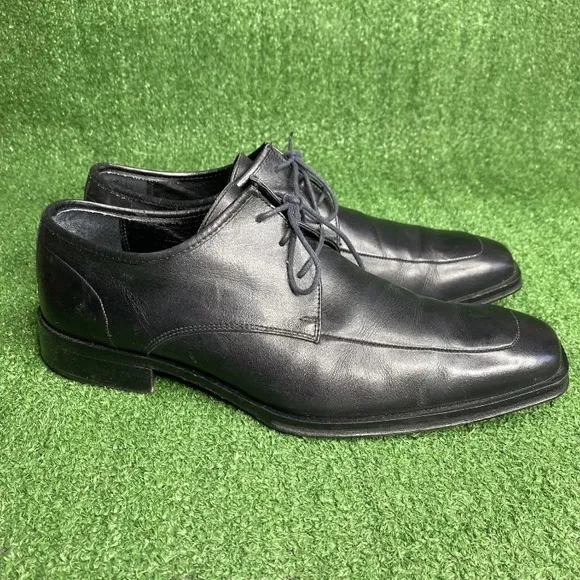 COACH Men's Black Leather ROCKWELL Oxford Lace Up Dress Shoes Size 10 D Italy