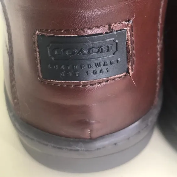 Coach Men's Brown Leather Dress Shoes Sz 11D