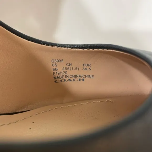 Coach Samantha Black and Gold Heels | 9