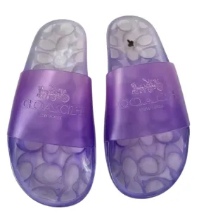 COACH Women's Ulyssa Jelly Pool Slides Purple Size 6