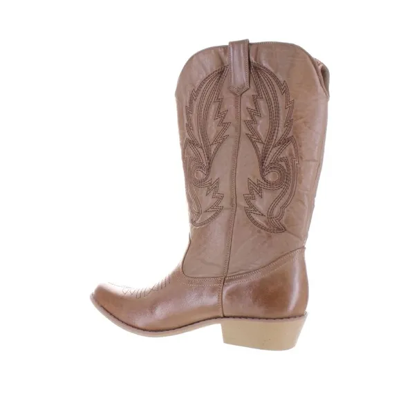 Coconuts Womens Gaucho Brown Tan Cowboy, Western Boots New