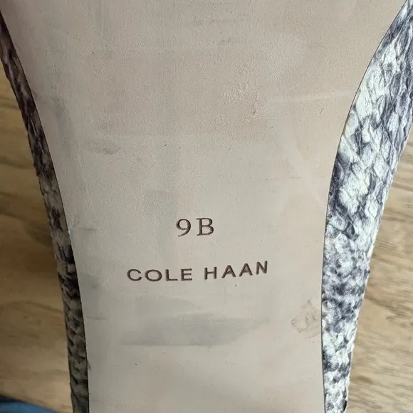 COLE HAAN $220 Nitasha Python Snakeskin Print Ankle Boots, Leather Booties SZ 9B