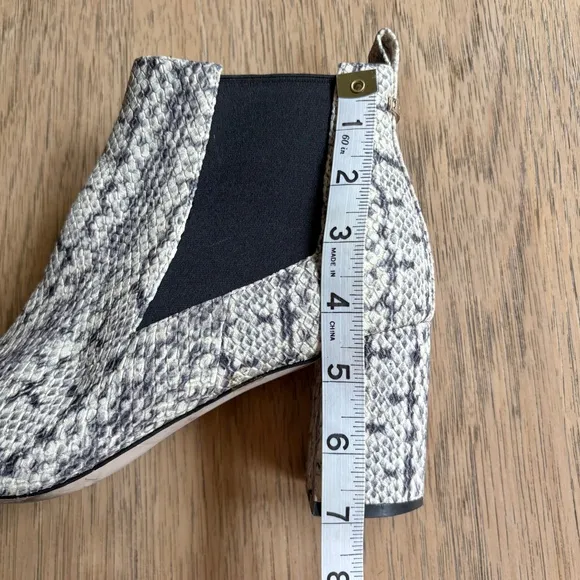 COLE HAAN $220 Nitasha Python Snakeskin Print Ankle Boots, Leather Booties SZ 9B