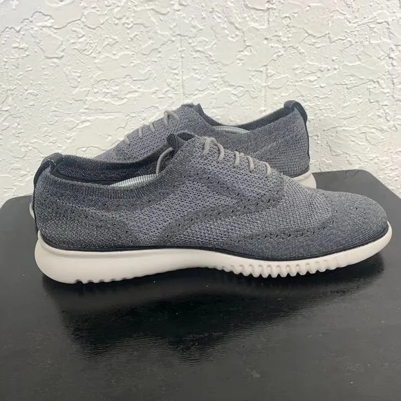 Cole Haan 2.ZeroGrand Men 13 Wingtip Oxford Gray Casual Shoes Sneaker Stitchlite